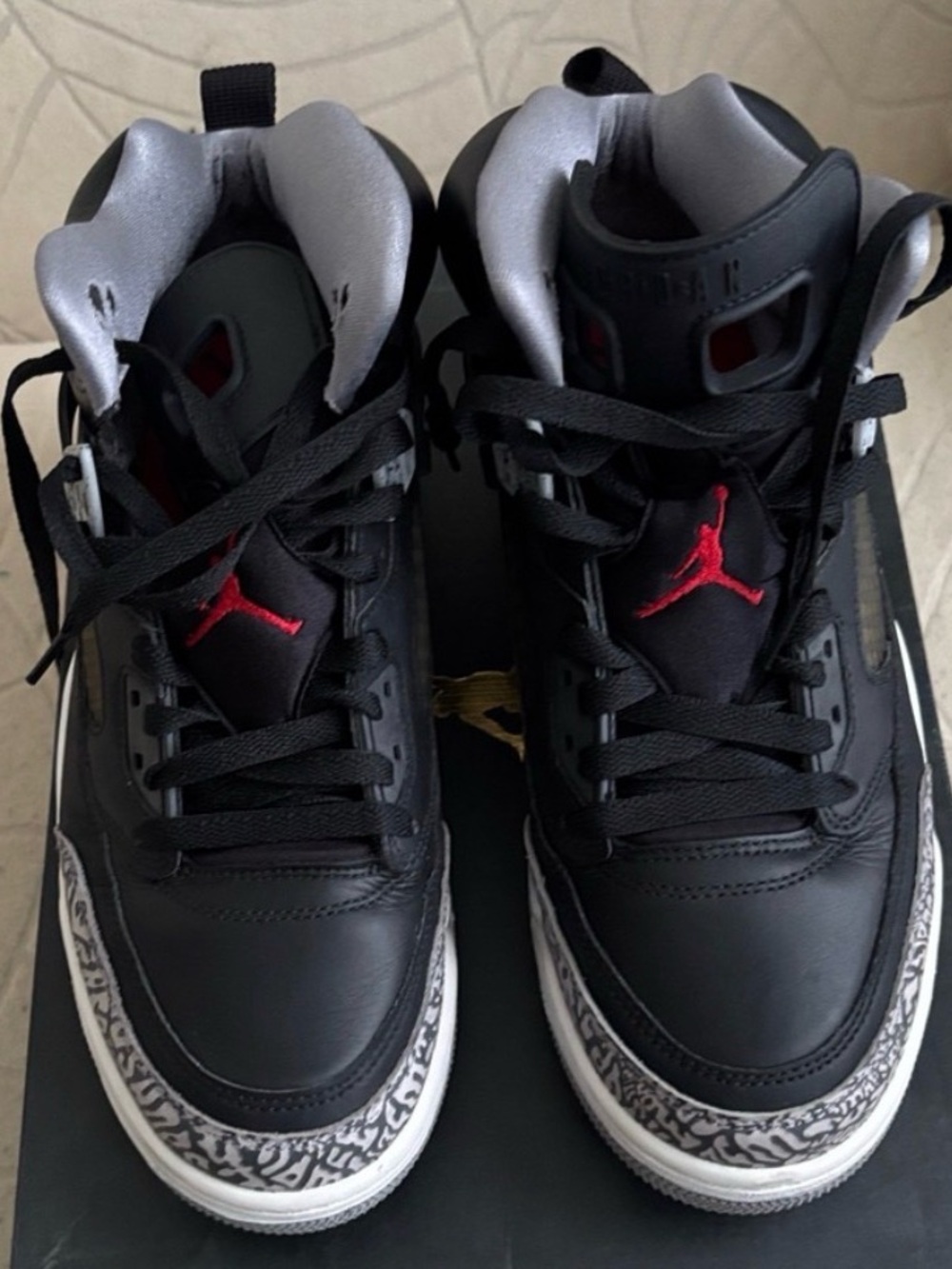 Jordan Men's Black and Red Basketball Sneakers